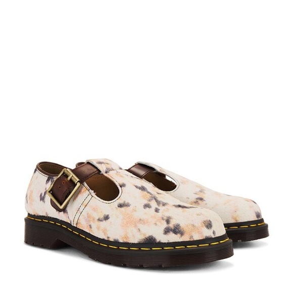 New Dr. Martens T-bar Boot in Multi Abstract & Butterscotch - Picture 1 of 14